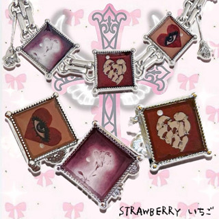 ✦𝙎𝙩𝙧𝙖𝙬𝙗𝙚𝙧𝙧𝙮 ⁺₊♡₊⁺ 〚預購〛復古暗黑美拉德油畫項鍊戒指🌹
