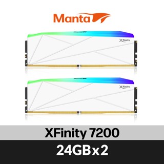 v-color MANTA XFinity DDR5 7200 48GB(24GBx2) RGB 桌上型超頻記憶體 白