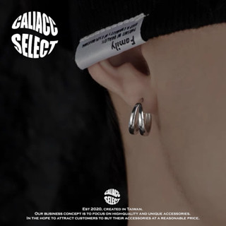 【CALI】316L醫療鋼 臺灣出貨 雙環 雙層易扣式 圓圈耳環 鈦鋼耳環 圈圈耳環 耳骨 男生耳環 耳環男 耳環 耳圈