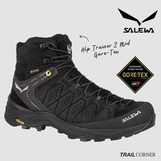 【SALEWA 義大利】ALP TRAINER 2 MID GORE-TEX 登山鞋 男 黑｜中筒多功能戶外鞋防水健行鞋