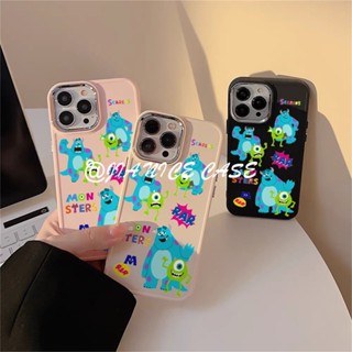 卡通小怪獸iPhone11 12 13 14plus 15 16Pro max手機殼 電鍍 蘋果XR XS MAX保護殼