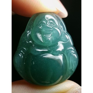 天然緬甸玉A貨翡翠瓜料招財 翡彌勒 笑彌勒 大肚彌勒 布袋和尚大肚能容 笑口常開 鑲嵌 玉墜項鍊