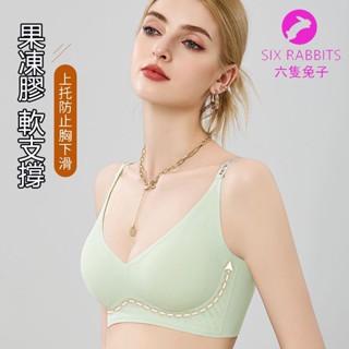 臺灣出貨 夏季大尺碼果凍M-3XL 無痕支撐輕薄內衣女小胸舒適透氣聚攏鋼圈防下垂胸罩