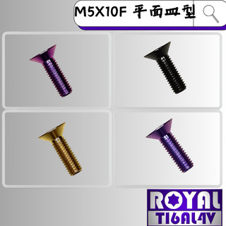 【瘋螺絲】ROYAL鈦合金螺絲★M5*10F 平面皿/ 磁吸手機架螺絲 飛碟頭★64鈦/鈦合金螺絲★出貨附發票★五色可選