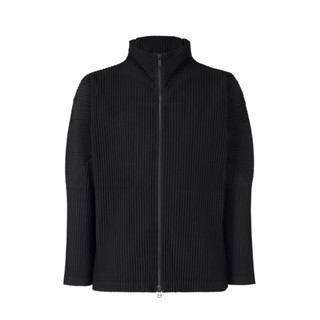 【ginger】HOMME PLISSÉ ISSEY MIYAKE(2號3號)三宅一生黑色基本款立領拉鏈外套