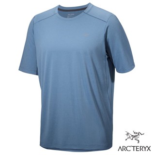 【ARCTERYX 始祖鳥】男 輕量透氣快乾短袖圓領排汗衣Cormac 運動休閒衫 T恤 石洗雜藍 X000007664