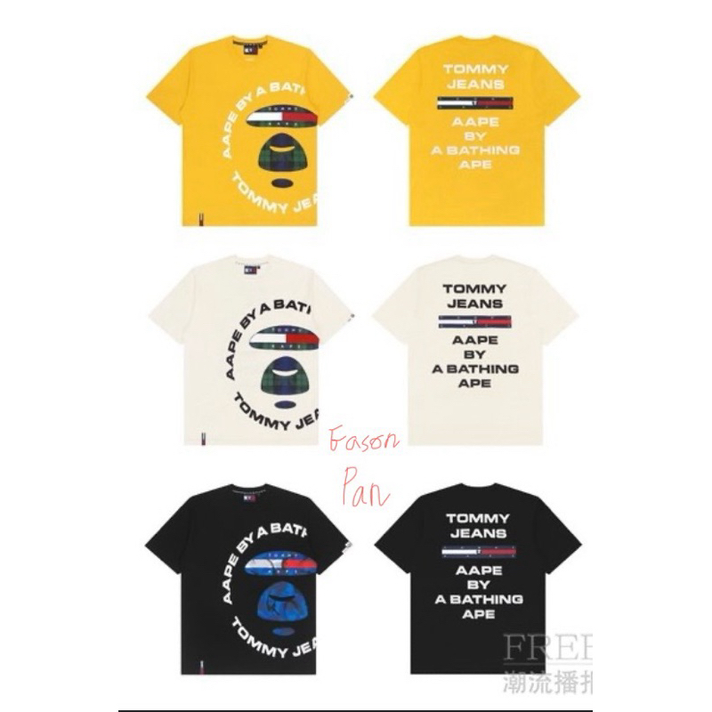 Tommy aape 短 T  黃色 L