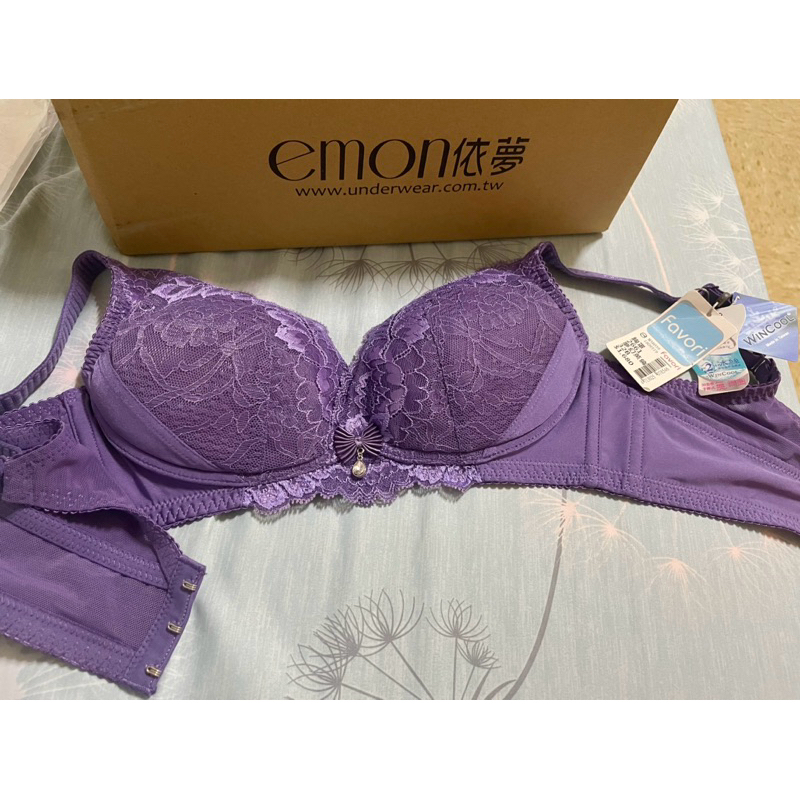 全新 轉售 emon依夢 閃耀星光・冰絲涼感天使棉機能降溫無鋼圈內衣(夢幻英倫) 32B