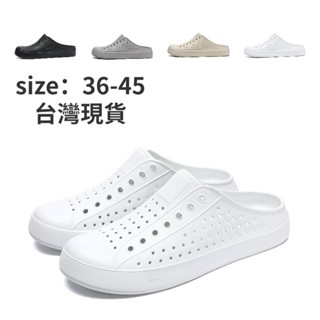 🌟臺灣現貨🌟 洞洞鞋 夏季 情侶 防滑 個性 沙灘鞋 耐磨涼拖 運動 透氣 雨鞋 百搭 半拖鞋女