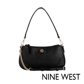 【NINE WEST】INNES拼接兩用單肩/腋下包/斜揹包-黑色(139373)