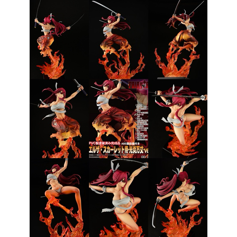 【小龍便宜公仔】全新含運輸箱 正版 ORCATOYS 妖精的尾巴 艾爾莎 光炎萬丈 紅櫻 1/6 PVC