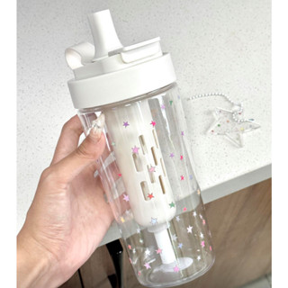 Tritan材質大容量星星茶杯 吸管杯 女生ins星星塑料杯高顏值吸管簡約水杯大容量便攜隨手杯 夏季外出水杯 星星保溫杯