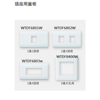 Panasonic國際牌 星光系列 插座用蓋板 WTDF6801W/6802W/6803W