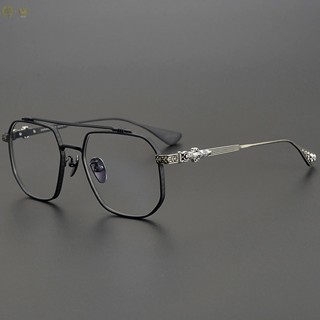 大框十字純鈦鍍銀眼鏡 克羅伈雙梁飛行員眼鏡框 復古潮流瘦臉眼鏡 雅痞帥修顏護目眼鏡 日產上乘品質眼鏡 可拆卸鏡片