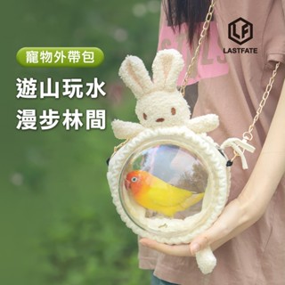 透明太空小寵物外出包 金絲熊荷蘭豬龍貓兔子鸚鵡通用 揹包手提寵物外帶籠推薦