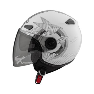 【ZEUS】安全帽 ZS-210BC DD97 白銀 內鏡 3/4罩 飛行帽 插扣 內襯可拆｜耀瑪騎士