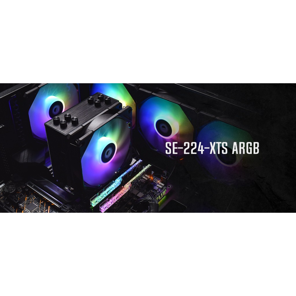 ID-Cooling SE-224XT 四熱管塔式 散熱器(黑/白/一般版/ARGB版)