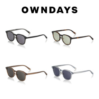 OWNDAYS 時尚威靈頓框墨鏡 SUN2104B-4S