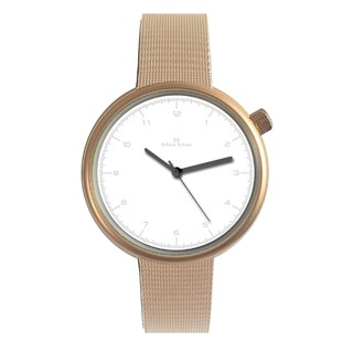 Max Max 歐美風 簡約 文青 米蘭帶腕錶 -白麵玫瑰金 39mm(MAS7026-2) [ 秀時堂 ]