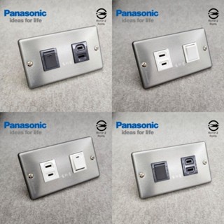 工業風 Panasonic 國際牌 單開【電子發票 公司貨】RISNA 不鏽鋼 耐用 開關 插座 LOFT 金屬風