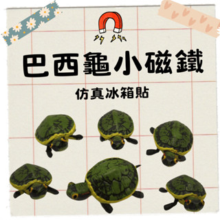 模擬 巴西龜磁鐵 冰箱貼 烏龜磁鐵 模型 澤龜造型 擺飾收藏