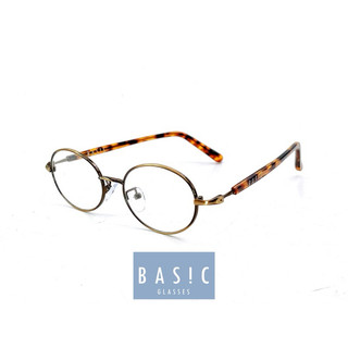 【本閣】BAS!C BA808 光學眼鏡橢圓型超輕小框 古銅色/玳瑁色男女文青造型