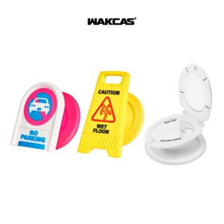 Wakcas▸小心地滑、禁止停車、馬桶造型鏡面磁吸支架 Magsafe 磁吸手機支架 氣囊指環立架 惡搞 贈禮 造型支架