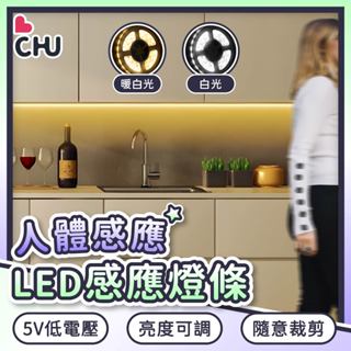 【CHU愛買🌟臺灣現貨】LED 人體感應燈條 插電式感應燈條 感應燈條 走廊燈 光控感應燈 床圍燈 led燈條 衣櫃燈