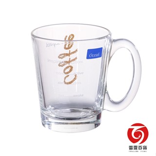 Ocean 附耳杯 COFFEE 315cc 玻璃量杯 玻璃咖啡杯 刻度 玻璃水杯 玻璃咖啡 雷霆百貨 P2041