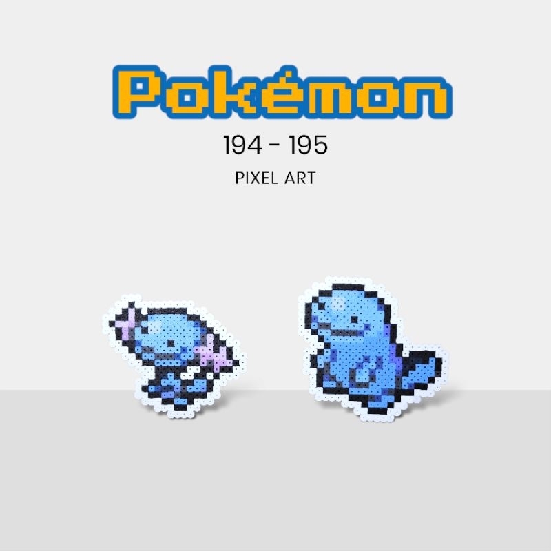 【拼豆成品】寶可夢 Pokémon_194-195 [烏波、沼王、烏波(帕底亞)] (客訂)