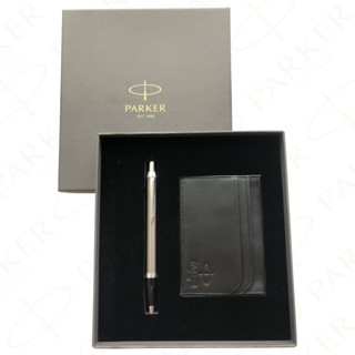 【PARKER】派克 IM 原子筆 牛皮證件夾禮盒組
