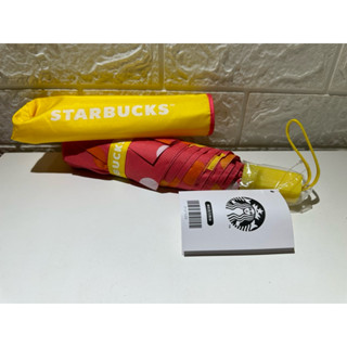 2024 星巴克 Starbucks 折疊雨傘 陽傘 Refreshers 繽紛活力雨傘 抗UV 圓點款 雨傘 輕量雨傘