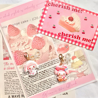 🎀豬豬的店🎀ins可愛草莓美樂蒂系列吊飾🍓