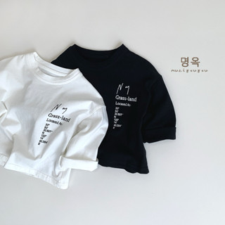 小驚喜➕秋季兒童百搭黑白長袖T 字母印花長袖上衣 0409 - 0410 88067