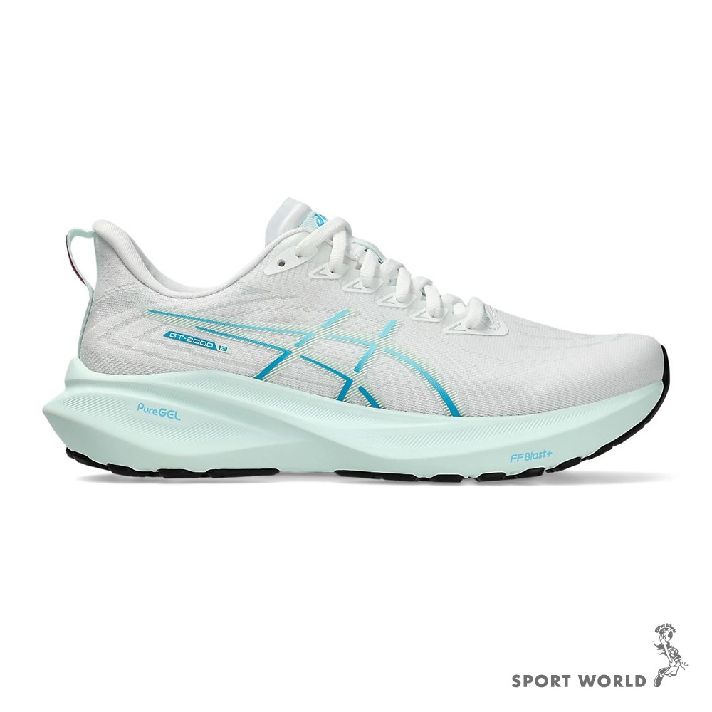 Asics 亞瑟士 慢跑鞋 女鞋 支撐 GT-2000 13 白藍【運動世界】1012B666-101