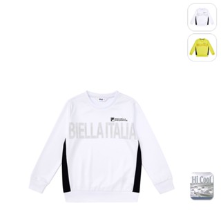 【FILA】KIDS 孩童款 吸濕排汗 長袖上衣-白色 1TEX-8304-WT