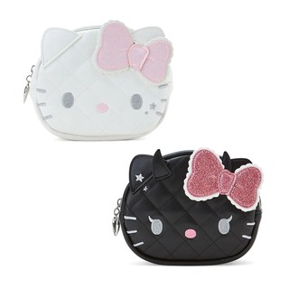 Sanrio 三麗鷗 天使小惡魔系列 千禧風皮質化妝包 收納包 Hello Kitty
