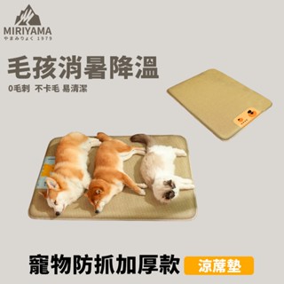 秀山莊【🇹🇼臺灣現貨速出】寵物防抓加厚款涼蓆墊 寵物涼蓆 寵物睡墊 寵物涼感墊