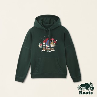 Roots 女裝-冬日海狸系列 佳節海狸連帽上衣