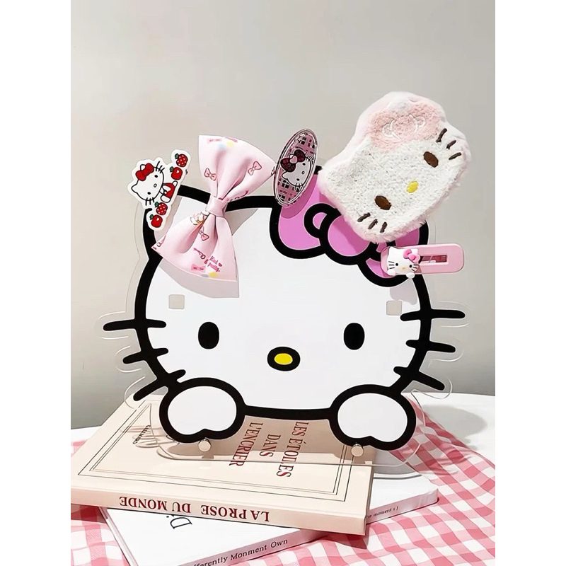 《現》小紅書同款 可愛kitty眼鏡架 亞克力立牌 收納 展示桌面擺件（升級加大24x18)