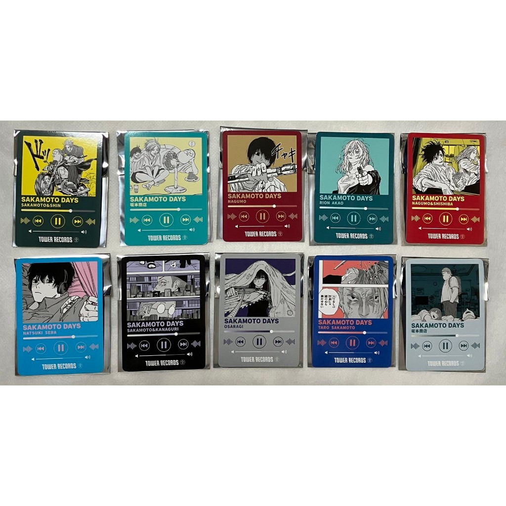 🔥現貨🔥sakamoto days 坂本日常 cafe 咖啡廳 原畫 MP3風 音樂風卡片 南雲 神神迴 大佛 勢羽夏生