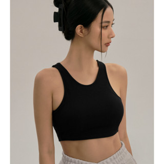 全新S chennchenn CLASSIC TANK BRA TOP 黑 背心 短版 黑色 女 胸墊 襯墊 上衣 短袖