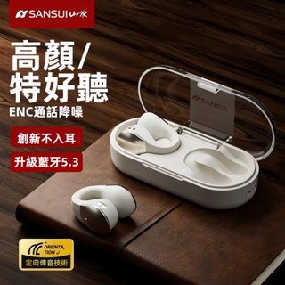 現貨 SANSUI▪ 山水·TW90 柏林之聲藍芽耳機 降噪藍芽耳機 運動耳機 藍芽耳機 耳夾式藍芽耳機 不入耳 掛耳