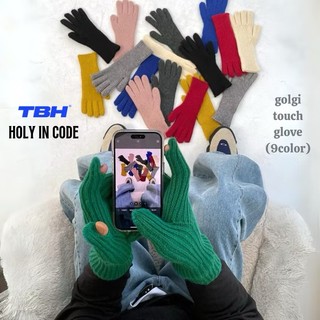 24HR出貨｜thebluehearts® HOLY IN CODE 洞洞 觸控 保暖 針織 手套 (9c)