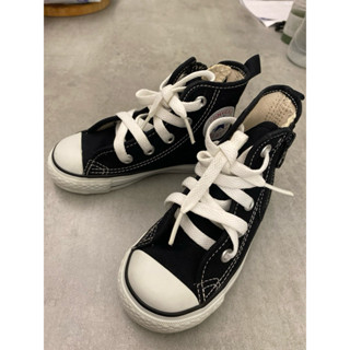二手正版日本all star兒童高筒拉鍊帆布鞋
