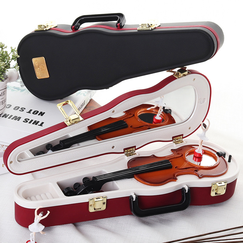 【凱米樂器】跳舞芭蕾女孩 小提琴 音樂盒 兒童禮物 生日禮物 裝飾 擺件 八音盒