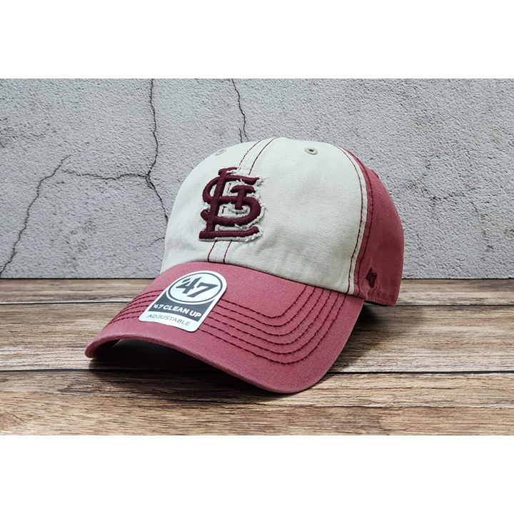 蝦拼殿 47brand MLB聖路易紅雀隊紅底雙色帽復古貼布 老帽款 棒球帽 男女通用款 現貨供應