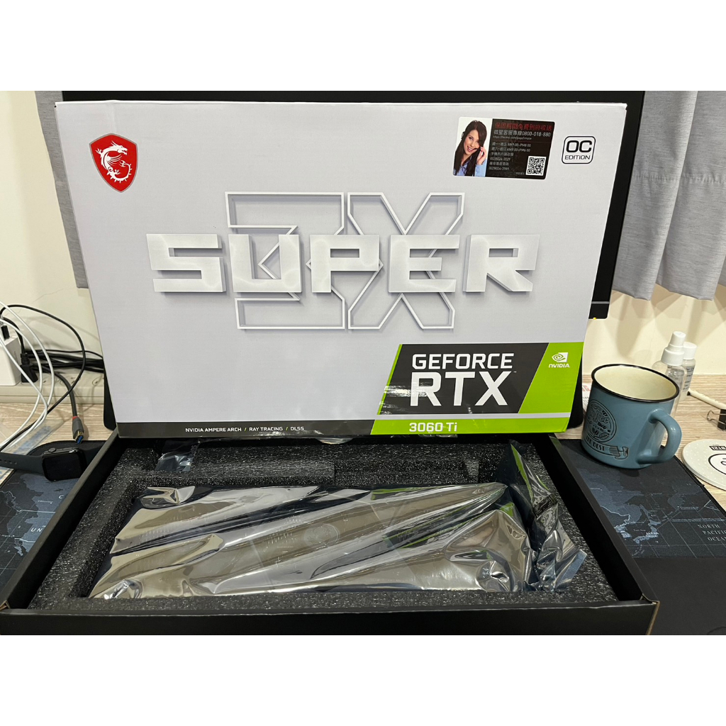 9.9成新 MSI 微星 RTX3060Ti SUPER 3X 8GD6X OC 顯示卡