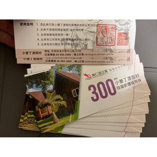 南仁湖企業 股東住宿折價抵用券NTD 300 小墾丁渡假村住宿折價抵用卷