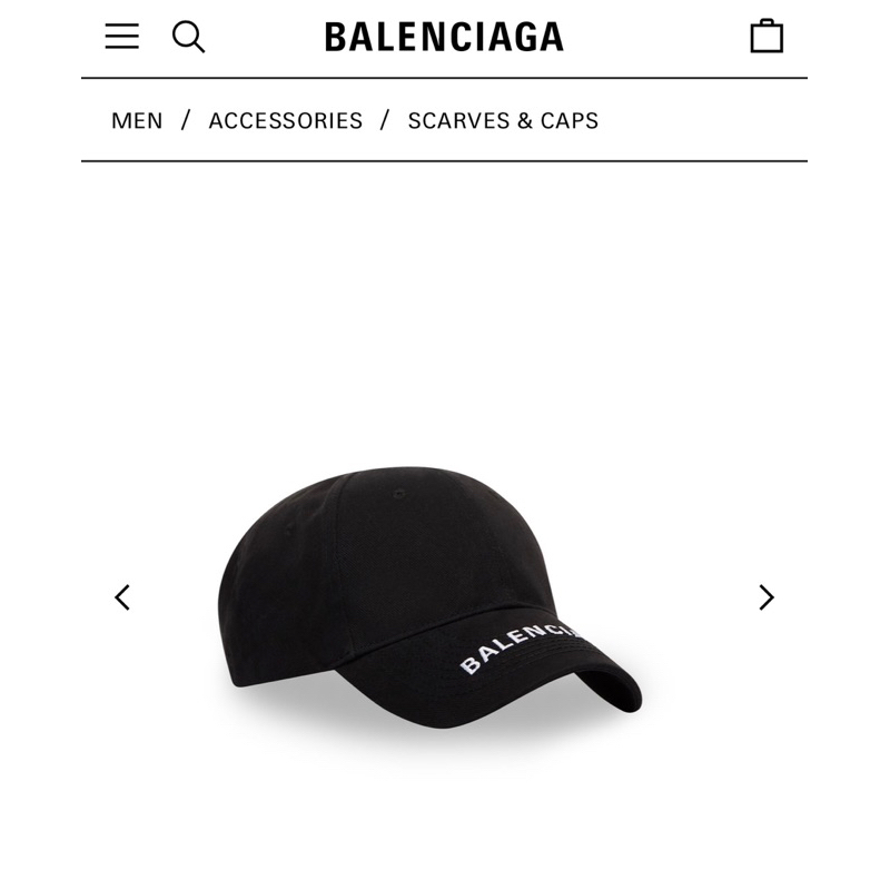 BALENCIAGA 巴黎世家logo embroidered cap經典刺繡老帽🪡Black